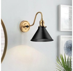 Elstead PV1-AB-MB - Kinkiet PROVENCE 1xE27/60W/230V złoty/czarny