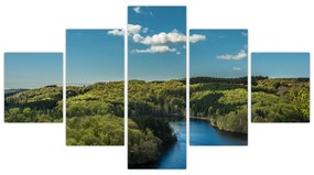 Obraz - Jezioro w lesie (125x70 cm)