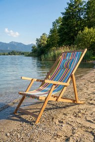 Wielokolorowy składany leżak plażowy T7-L39