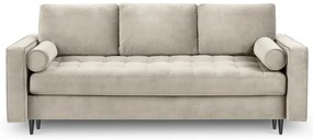 Beżowa aksamitna rozkładana sofa Milo Casa Santo