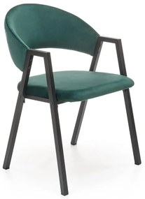 Krzesło tapicerowane K473 VELVET zielone HALMAR