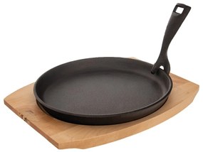 Żeliwna patelnia do grillowania z odpinaną rączką ø 22 cm LITINA – Orion