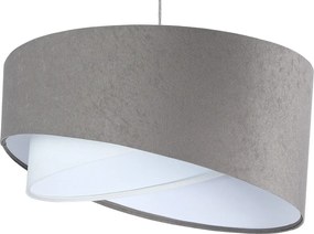 Szaro-biała asymetryczna lampa wisząca P5-M03