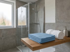 PrzytulneMieszkanie.pl Bawełniane prześcieradło STANDARD 140x240 cm, niebieskie