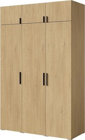 Szafa uchylna z nadstawką Napoli 3D 150 Dąb Cremona (czarny lub złoty uchwyt)