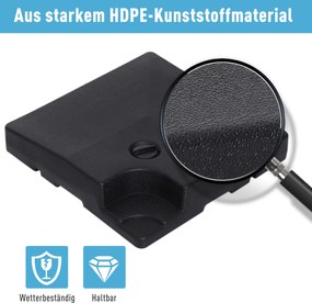 Outsunny Podstawa parasola Obciążnik do parasola 4-cz. do napełniania piaskiem wodą do 130 kg