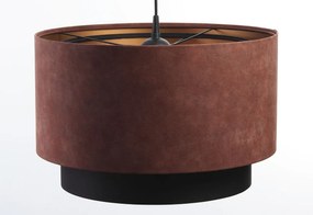 Lampa wisząca DOUBLE ZAMSZ 60 bordowa/czarna BPS KONCEPT