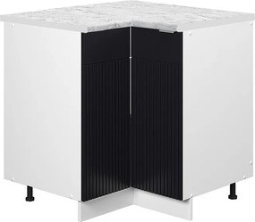 Szafka narożna czarne paski 80.5x60x82 fame-line