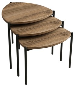 Stolik kawowy Lenny Walnut, 3 szt.