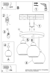 Czarna lampa sufitowa ø 15 cm Grande – Nice Lamps