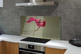 Szklany Panel Szpagat Baletowy z Różowym Tiulem