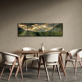 Obraz jeziora, przez które prześwieca słońce (170x50 cm)