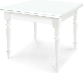 Stół rozkładany biały 100×100 - 200×100 cm - ARDENZA