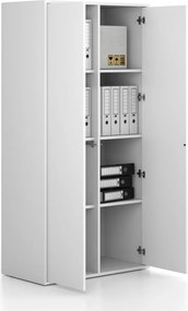 Szafka biurowa FRAME, 2x drzwi, 872 x 450 x 1735 mm, PUSH-lock, biały