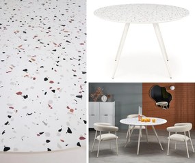 Okrągły stół z blatem lastryko Aramis Halmar