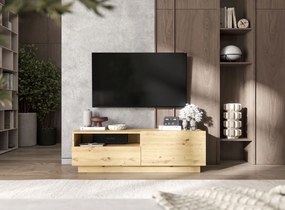 Szafka RTV na cokole z szufladą i wnęką Enjoy dąb artisan