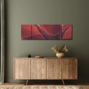 Obraz - Czerwony abstrakcyjny kwiat N⁰2 (170x50 cm)