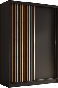 Szafa LAMELLO - Czarny / Lamele Dąb artisan / Bez lustra / Bez szuflad / 150 cm