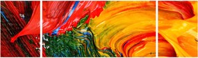 Obraz - Niebieska abstrakcja za pomocą pędzla (170x50 cm)