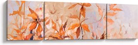 Obraz - Malowane kwiaty (170x50 cm)