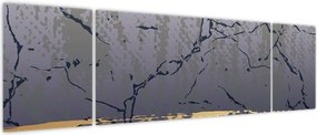 Obraz - Niebiesko-złota abstrakcja N⁰1 (170x50 cm)