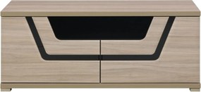 Szafka RTV do Salonu TES 118 cm Wiąz/Czarny Nowoczesna