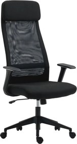 Fotel biurowy siateczkowy Hermes, kolor czarny