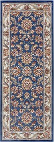 Dywan Luxor Perski Florystyczny niebiesko - kremowy 80 cm x 240 cm