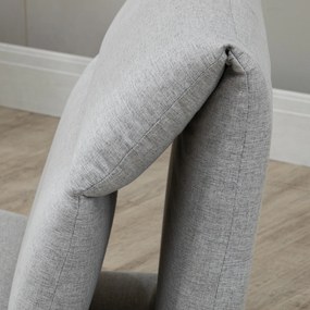 HOMCOM Krzesło podłogowe z regulowanym oparciem Sofa podłogowa Jasnoszare