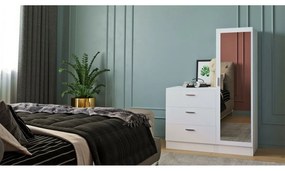 Komoda z lustrem Coco White