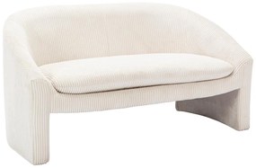 Kanapa 2-osobowa z kremowego sztruksu - OSSANA