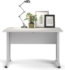 Biurko proste Prima biały 120 białe nogi