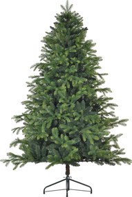 HOMCOM Sztuczna Choinka o Realistycznym Wyglądzie, Odporna na Ogień, ze Stabilnym Metalowym Podnóżem, 180 cm, Zielona