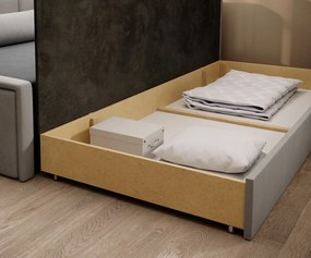 Sofa rozkładana z funkcją spania FULGEO jasna szara/szara prawa ELTAP