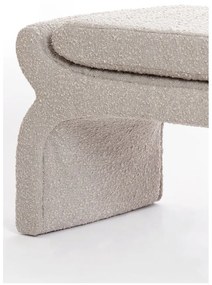 Beżowa ławka z materiału bouclé Nafya – Light &amp; Living