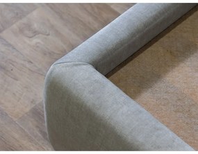 Jasnoszare tapicerowane łóżko dwuosobowe ze schowkiem i stelażem 180x200 cm Jade – Bobochic Paris
