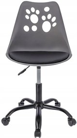 Szaro-czarne krzesło obrotowe do komputera D9-D64