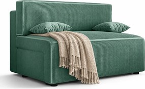 Miętowa tapicerowana sofa rozkładana M1-P69