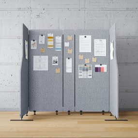 Przegroda biurowa akustyczna Sadie, kolor Moon Dust, rozmiar 260/145 cm