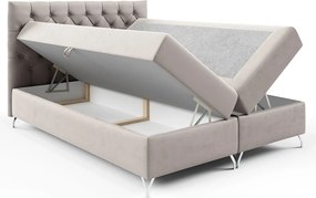 Ciemnobrązowe welurowe łóżko pikowane 5 rozmiarów - Lunavello 3X