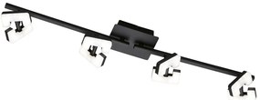 Czarno-biała lampa sufitowa LED 9,5x78 cm Ray – Fischer &amp; Honsel