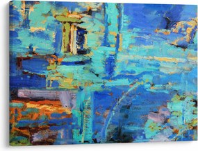 Obraz - Abstrakcyjny obraz olejny (70x50 cm)