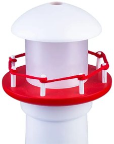 Biało-czerwona lampka LED na biurko latarnia - S186-Tasummo