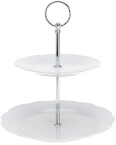 Porcelanowa patera na ciasta, torty, owoce - 2-poziomy