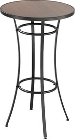 Okrągły Stół Barowy SucceBuy, 60x101 cm, Wysoki Stół Bistro na Zewnątrz, z Blatem, Solidna Konstrukcja Metalowa, Meble Ogrodowe na Taras, Patio