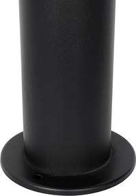 Nowoczesna czarna lampa zewnętrzna na słupie 80 cm IP44 - Rox