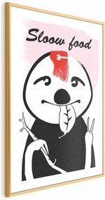 Plakat Leniwiec trendsetter 29,7x42 cm z ramą złotą z marginesem ARTGEIST B