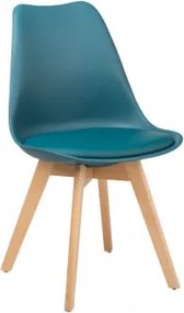 Zestaw 2 Krzeseł Do Jadalni Nordic Intensywny Turkusowy Niebieski - Sklum