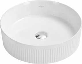 Mexen Grovo umywalka nablatowa ryflowana 39 x 39 cm, biała - 22303900