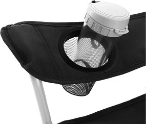 Krzesła kempingowe ROVER, zestaw 2 szt., czarny SongmicsHome